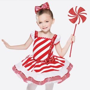 NWT Revolution Dance Costume “PEPPERMINT TWIST” Size Small Child RC19707